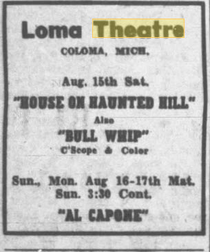 Loma Theatre - 15 Aug 1959 Ad (newer photo)